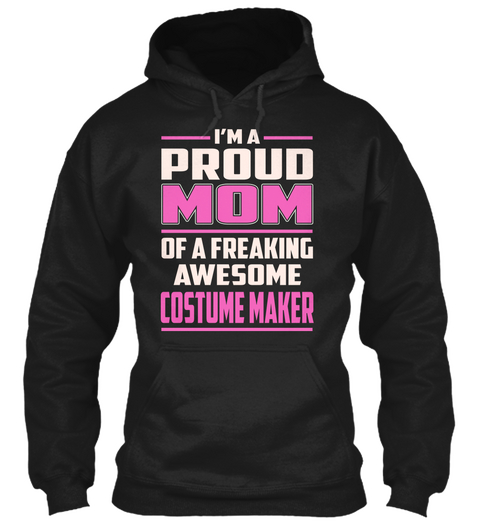 Costume Maker   Proud Mom Black Camiseta Front
