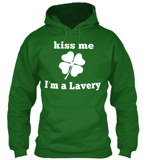 Kiss Me I'm A Lavery Irish Green áo T-Shirt Front