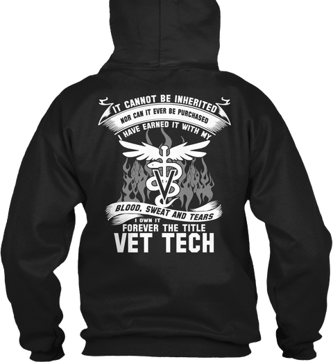 Vet Tech Ltd Black T-Shirt Back