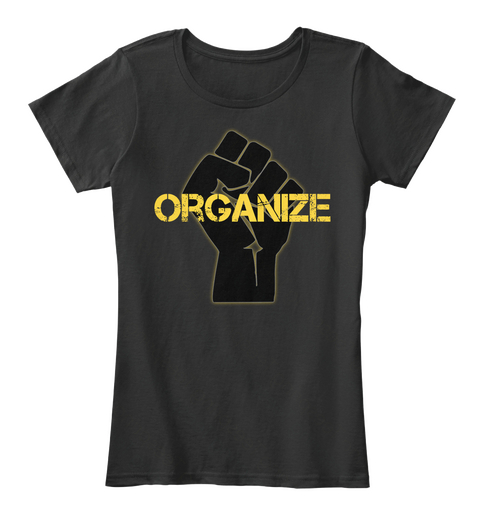 Organize Black áo T-Shirt Front