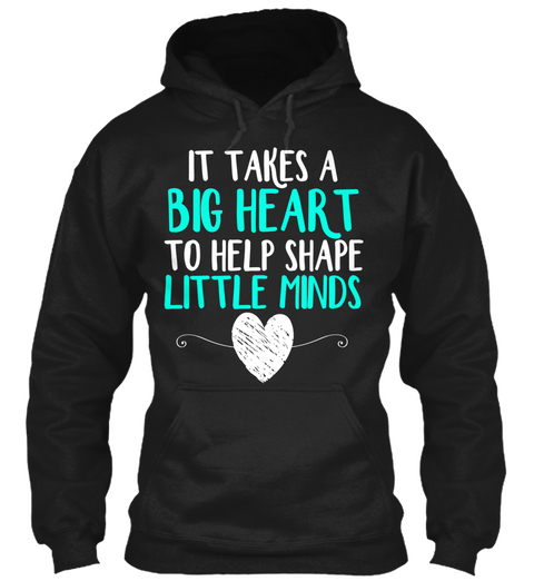 It Takes A Big Heart  Black T-Shirt Front