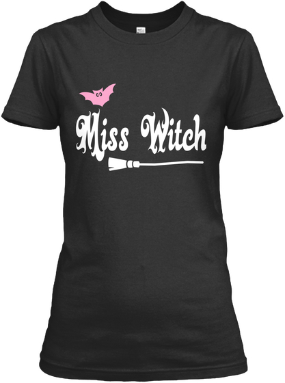 Miss Witch Black T-Shirt Front