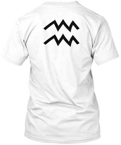 Aquarius White T-Shirt Back