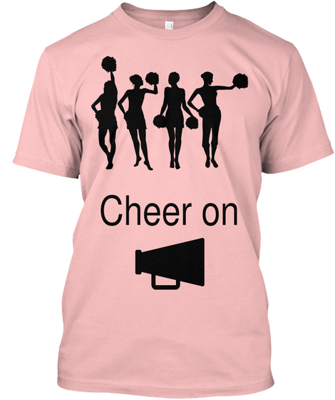 Cheer On Pale Pink T-Shirt Front