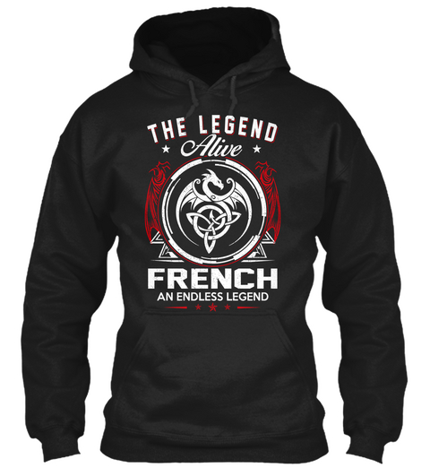 The Legend Alive French An Endless Legend Black T-Shirt Front