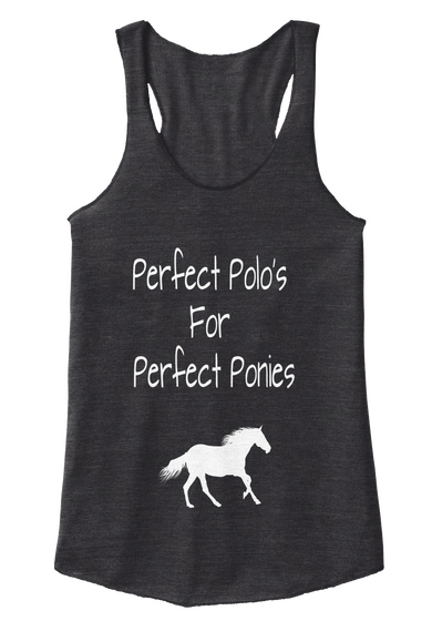 Perfect Polo's For Perfect Ponies Eco Black T-Shirt Front