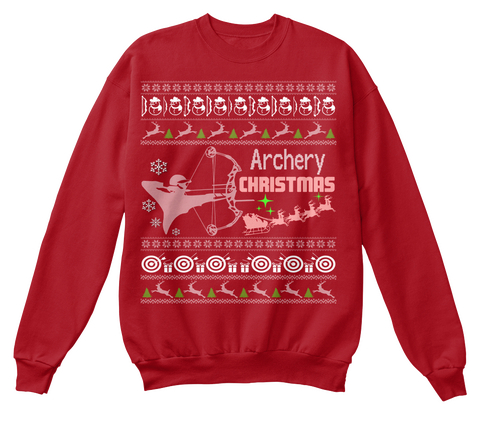 Archery Christmas Deep Red  T-Shirt Front