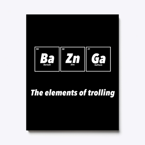 The Elements Of Trolling Canvas Black Kaos Front