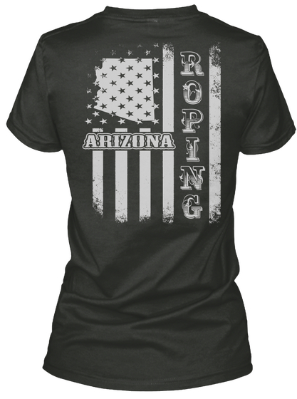Roping Arizona Black T-Shirt Back