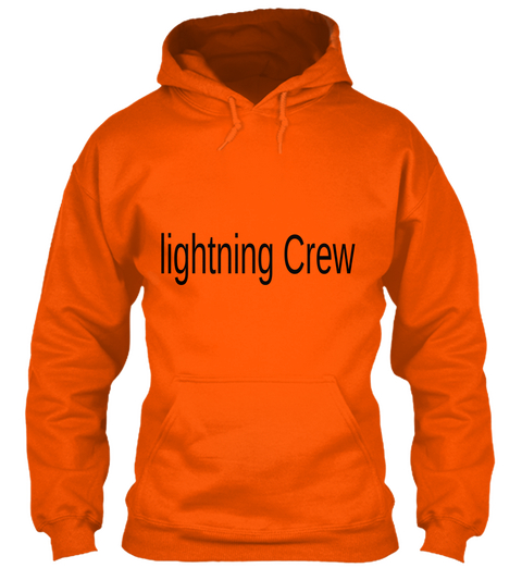 Lightning Crew Safety Orange T-Shirt Front