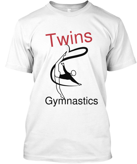 Twins Gymnastics White áo T-Shirt Front