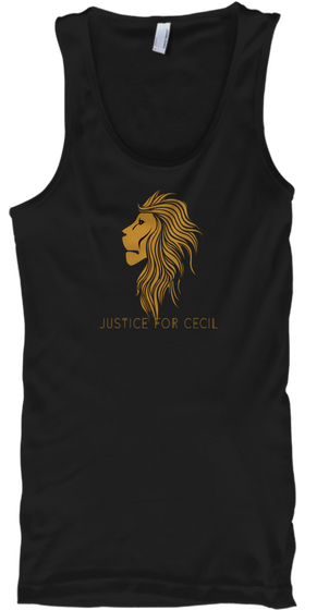 Justice For Cecil  Black Camiseta Front