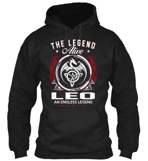 The Legend Alive Leo An Endless Legend Black T-Shirt Front