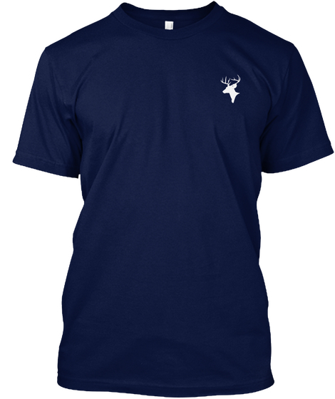 Simple Reindeer Navy T-Shirt Front