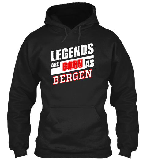 Bergen Family Name Shirt Black T-Shirt Front