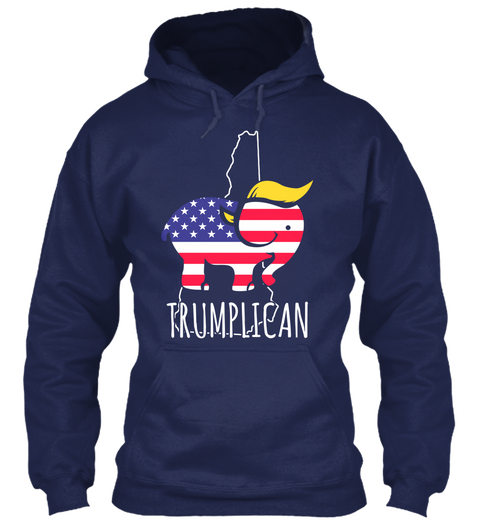 Trumplican Navy áo T-Shirt Front