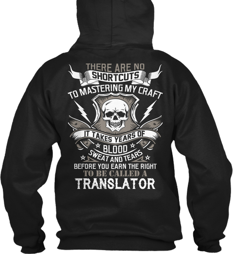 Translator Black áo T-Shirt Back