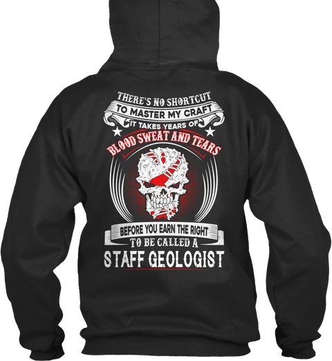 Staff Geologist Jet Black áo T-Shirt Back