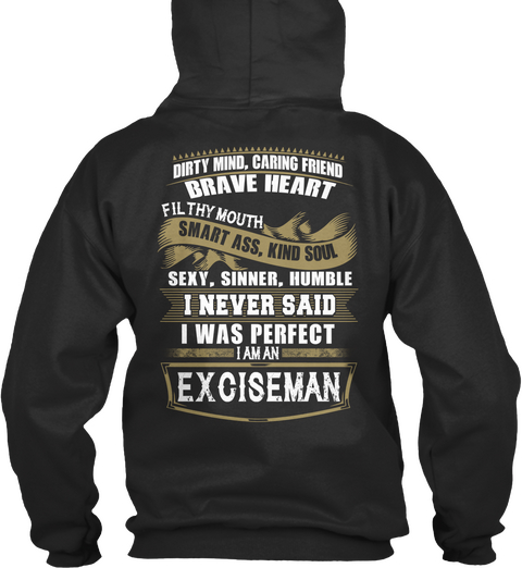 Exciseman Jet Black T-Shirt Back
