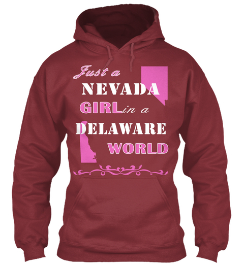 Nevada   Delaware Maroon T-Shirt Front