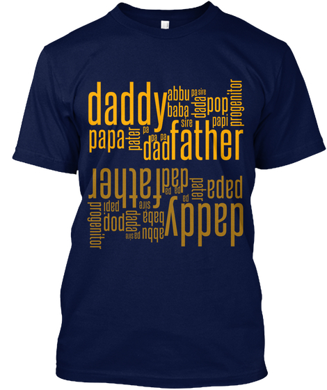 Shirt For Daddy Navy T-Shirt Front