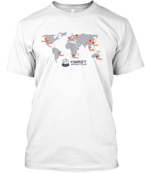 Hwbot World Tour   Map White White Camiseta Front