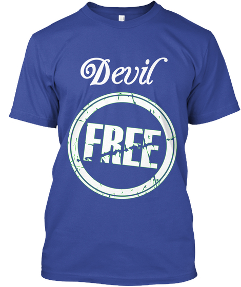Devil Free Deep Royal Camiseta Front