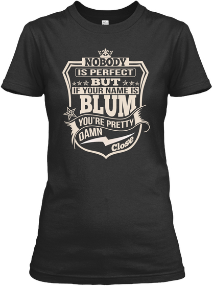 Nobody Perfect Blum Thing Shirts Black áo T-Shirt Front