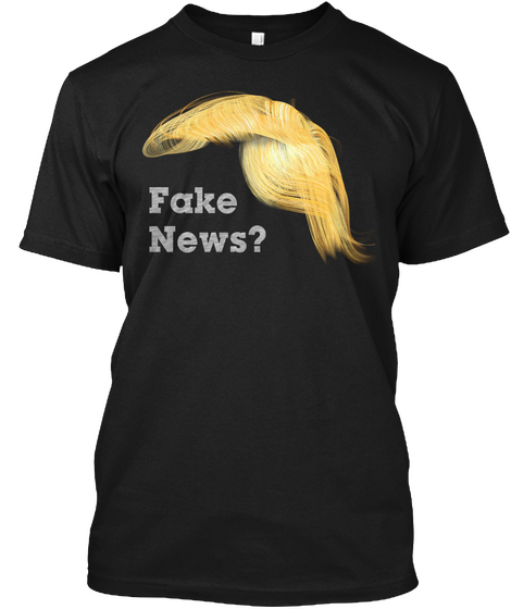 Fake News, Let's Get Real Black Camiseta Front