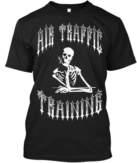 Air Traffic Training Black T-Shirt Front