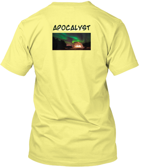 Apocalyst  Apocalyst Lemon Yellow  T-Shirt Back