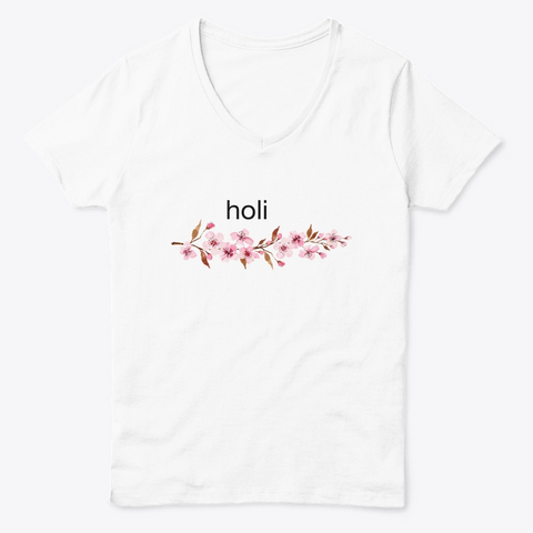 Holis White  T-Shirt Front