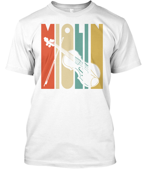 Violin Violinist Tshirt White Maglietta Front