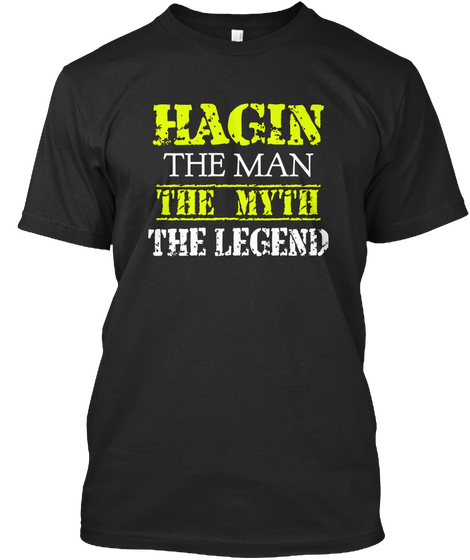 Hagin The Man The Myth The Legend Black Camiseta Front