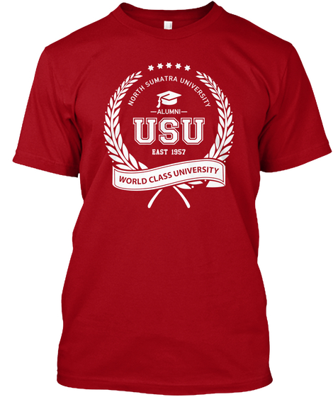 Usu   1 Deep Red T-Shirt Front