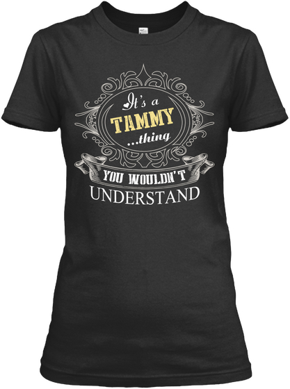 Tammy Thing Black T-Shirt Front