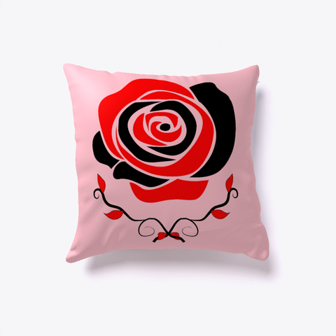 Rose Flower Pillow Pink Maglietta Front