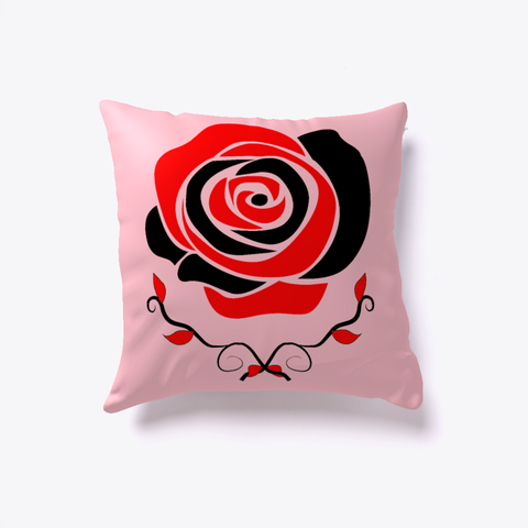 Rose Flower Pillow Pink T-Shirt Front