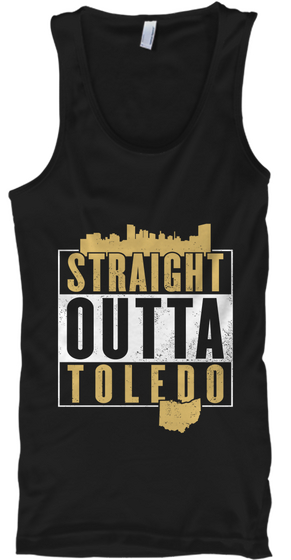 Straight Outta Toledo Black Maglietta Front