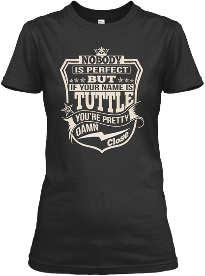 Nobody Perfect Tuttle Thing Shirts Black Maglietta Front