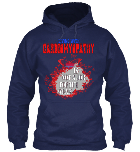 Cardiomyopathy Awareness Shirt Navy T-Shirt Front