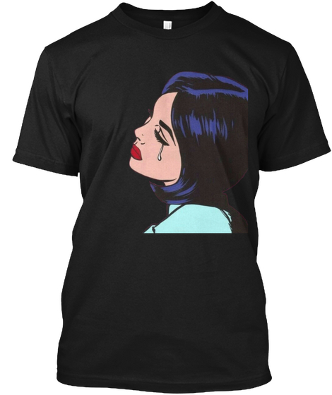 Sad  Black T-Shirt Front