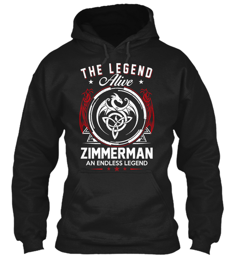 The Legend Alive Zimmerman An Endless Legend Black T-Shirt Front