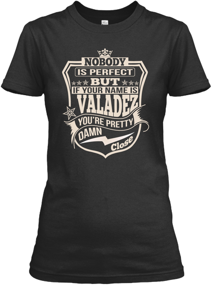 Nobody Perfect Valadez Thing Shirts Black T-Shirt Front