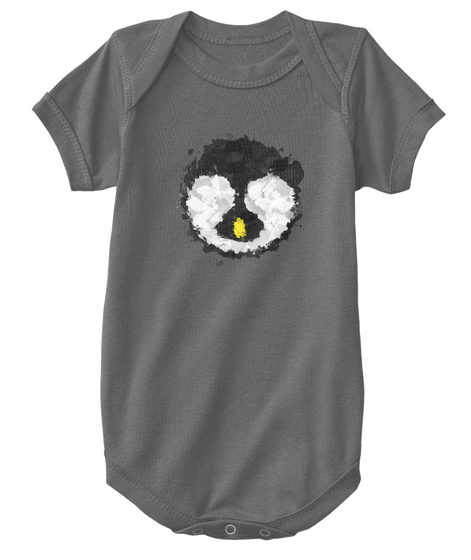 Penguin Watercolor   Baby Onesie Charcoal Camiseta Front