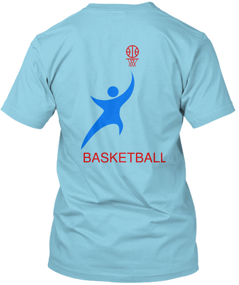 Basketball Light Blue T-Shirt Back