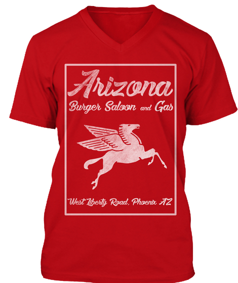 Arizona Burger And Gas Red áo T-Shirt Front