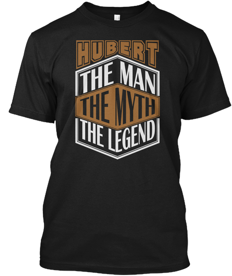 Hubert The Man The Legend Thing T Shirts Black Camiseta Front