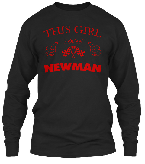 This Girl Loves Newman Black T-Shirt Front