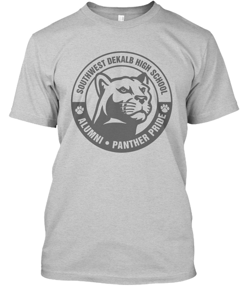 Southwest Dekalb High School Alumni Panther Pride Light Steel T-Shirt Front